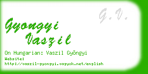 gyongyi vaszil business card